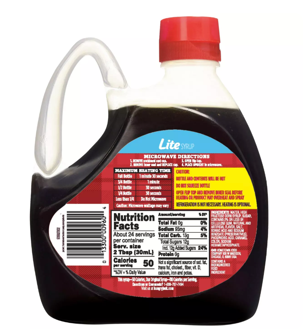 Hungry Jack Lite Pancake Syrup, 24oz