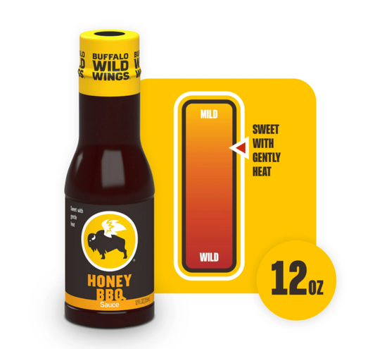 Buffalo Wild Wings Honey BBQ Sauce, 12 fl oz (Pack of 3)