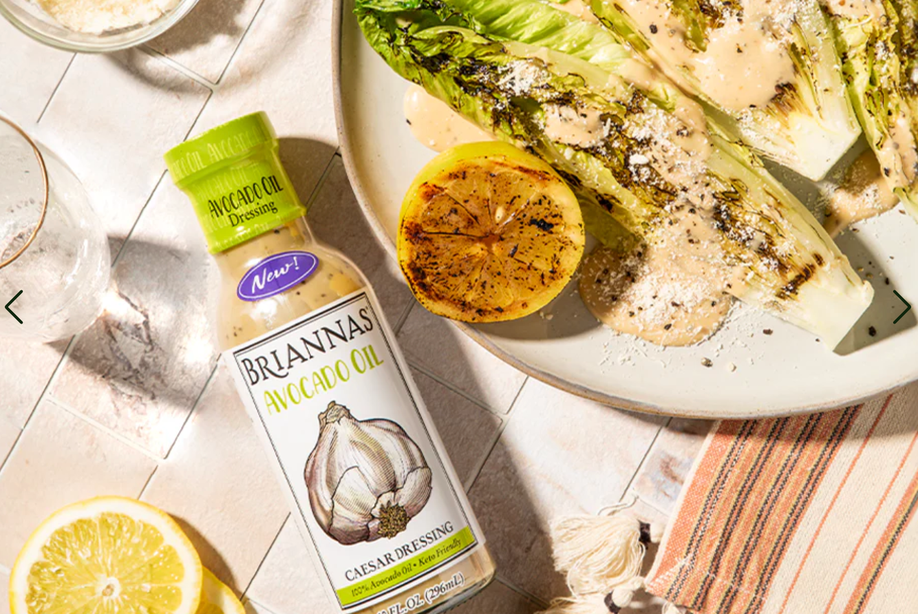 BRIANNAS Avocado Oil Caesar Dressing, 10 fl oz (Pack of 2)