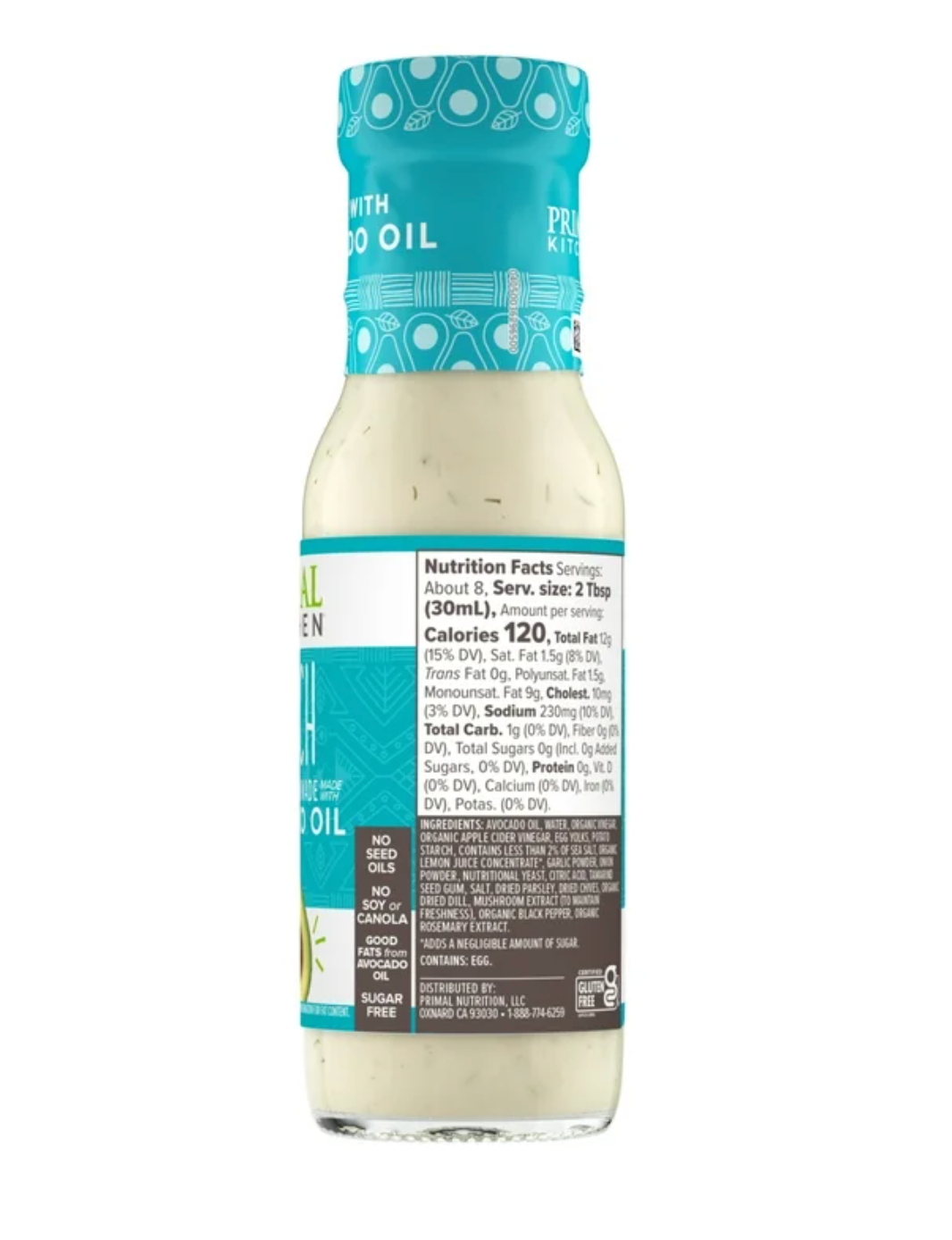 Primal Kitchen Ranch Dressing Made with Avocado Oil (Pack of 2)