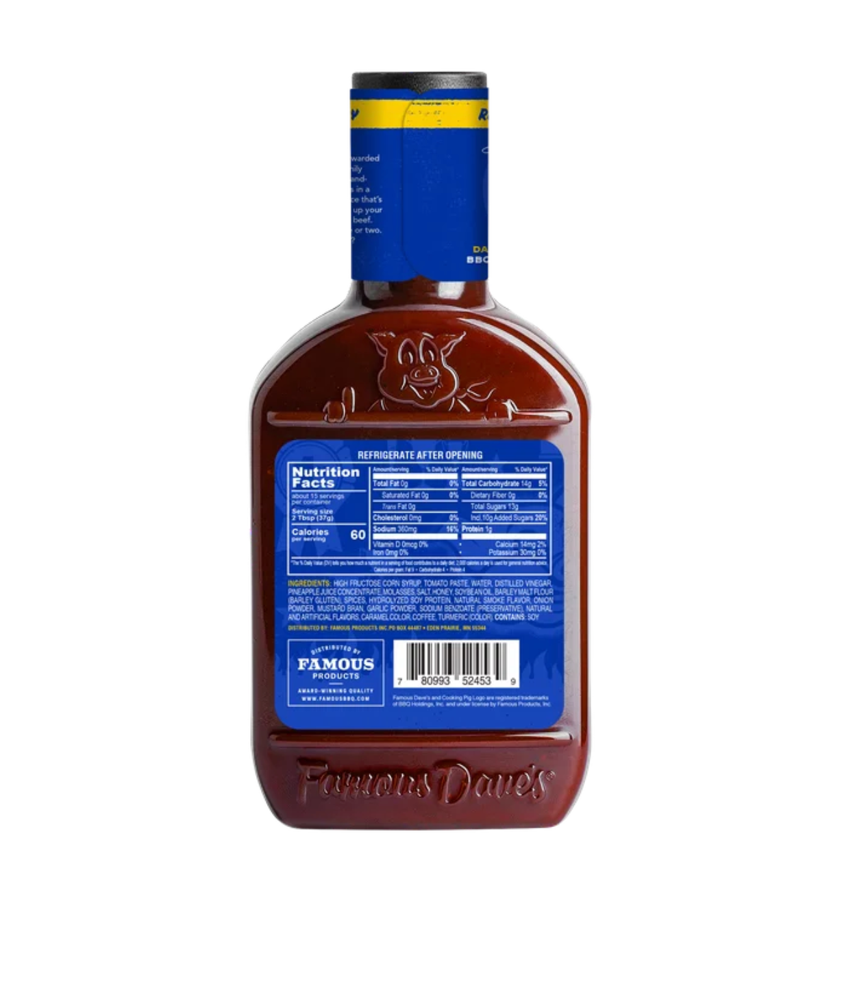 Famous Dave's BBQ Sauce Rich and Sassy Original Recipe, 20 oz (Pack of 2)