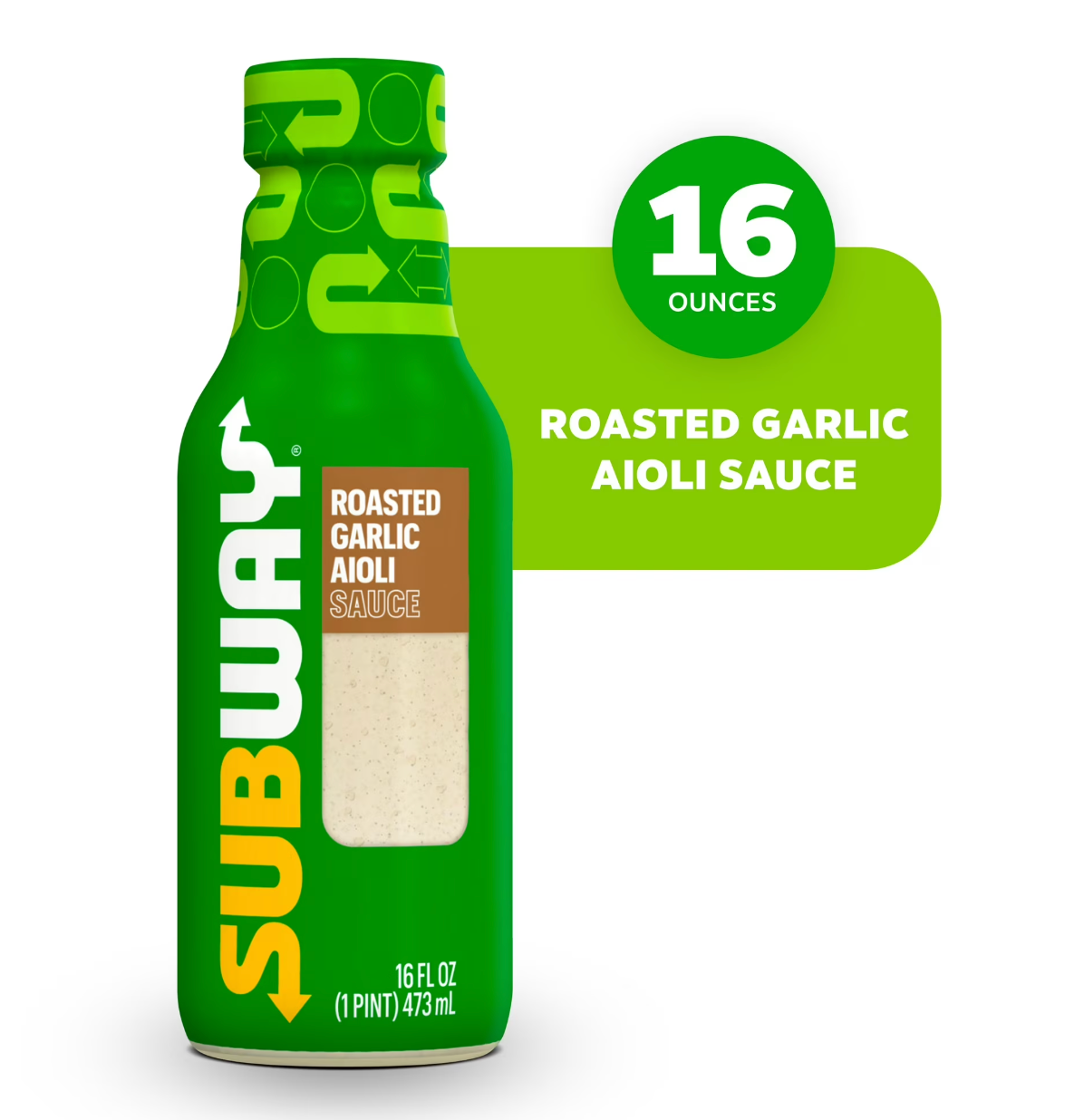 Subway Roasted Garlic Aioli Sauce, 16 fl oz (Pack of 3)