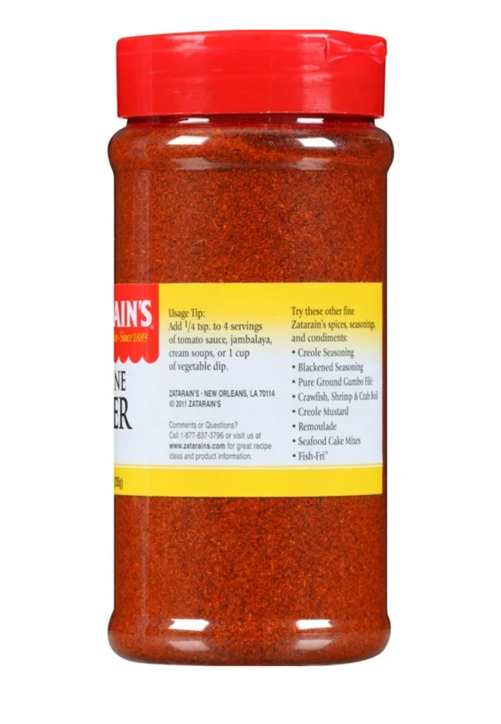 Zatarain's All Natural Cayenne Pepper, 7.25 oz Bottle (Pack of 4)