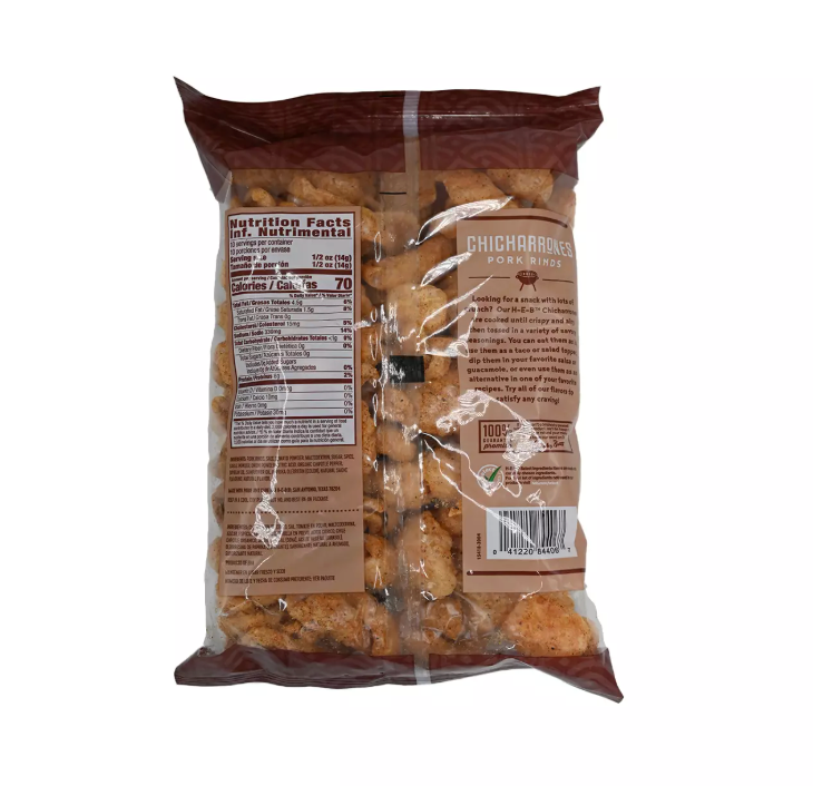 H‑E‑B Chicharrones Pork Rinds - Bar-B-Que (Pack of 2)