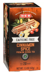 H‑E‑B Caffeine-Free Cinnamon Spice Herbal Tea Bags, 20 ct, 1.5 oz