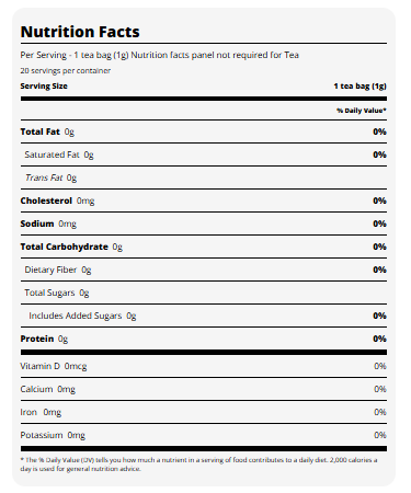 H‑E‑B Premium Caffeine Free Chamomile Herbal Tea Bags, 20 ct, 0.71 oz