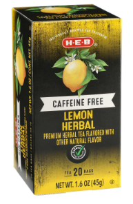 H‑E‑B Caffeine Free Lemon Herbal Tea Bags, 20 ct, 1.6 oz
