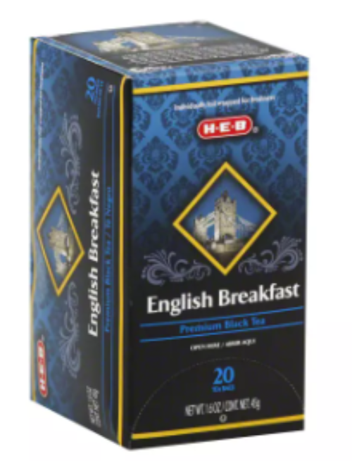 H‑E‑B English Breakfast Tea Bags, 20 ct, 1.6 oz