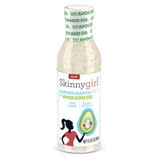 Skinnygirl Avocado Oil Garden Ranch Dressing and Marinade, Gluten Free, Avocado Oil Based, 11.5 fl oz Bottle (Pack of 2)