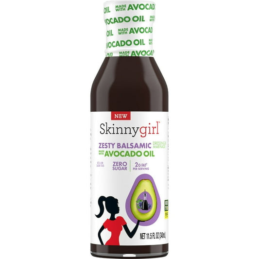 Skinnygirl Avocado Oil Zesty Balsamic Dressing and Marinade, Gluten Free, Avocado Oil Based, 11.5 fl oz Bottle (Pack of 2)