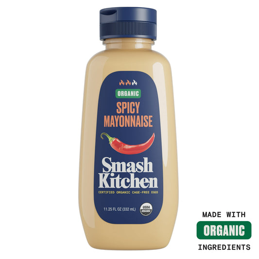 Smash Kitchen Organic Spicy Mayonnaise, 11.25 oz Bottle (Pack of 2)