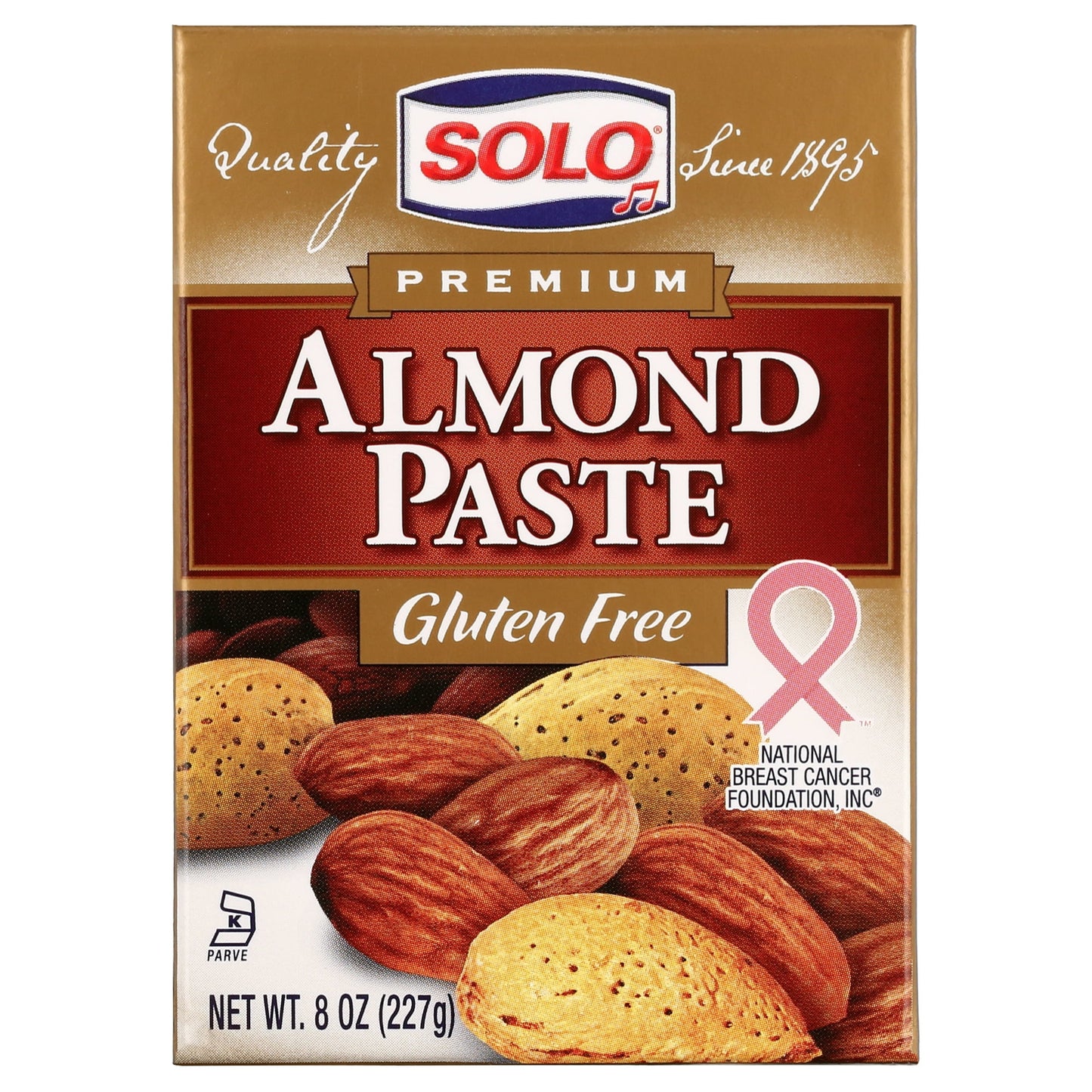 Solo Gluten-Free Almond Paste, Baking Mix Box 8 oz (Pack of 3)