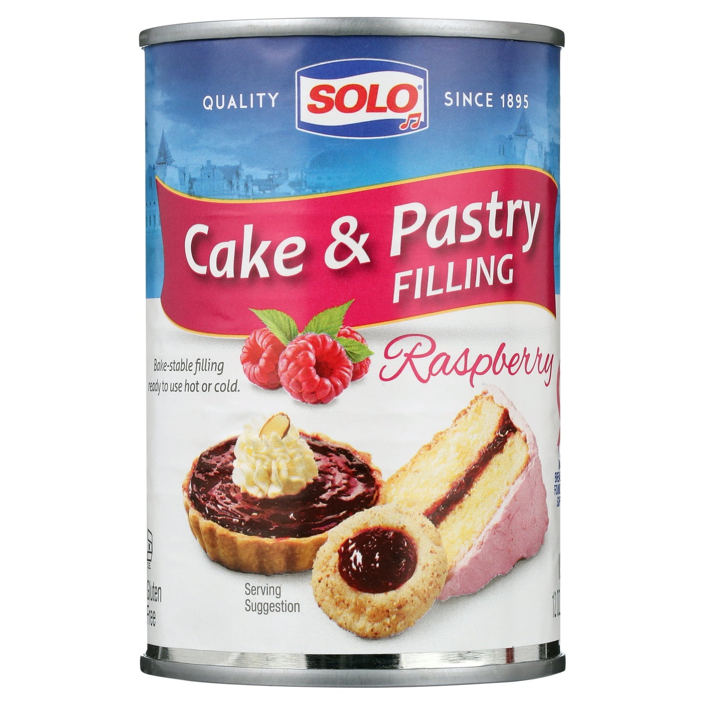 Solo Gluten-Free Raspberry Cake & Paste Pastry Filling, 12 oz