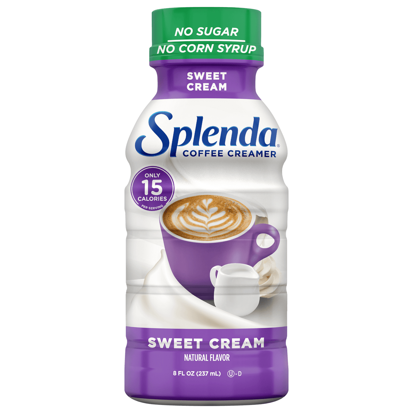 Splenda Sugar Free, Low Calorie Sweet Cream Coffee Creamer, 8 fl Ounces Bottle, Pack of 2