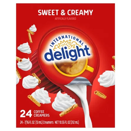 International Delight Sweet & Creamy Coffee Creamer Singles, 24ct (Case of 6)