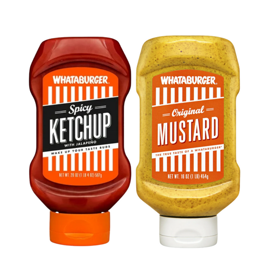 Whataburger Original Mustard and Whataburger Spicy Ketchup Duo Pack