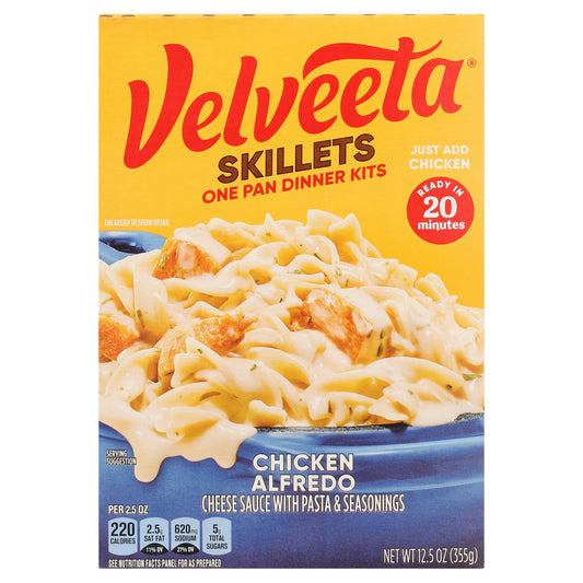 Velveeta Skillets Chicken Alfredo Dinner Kit, 12.5 oz Box, Pack of 2