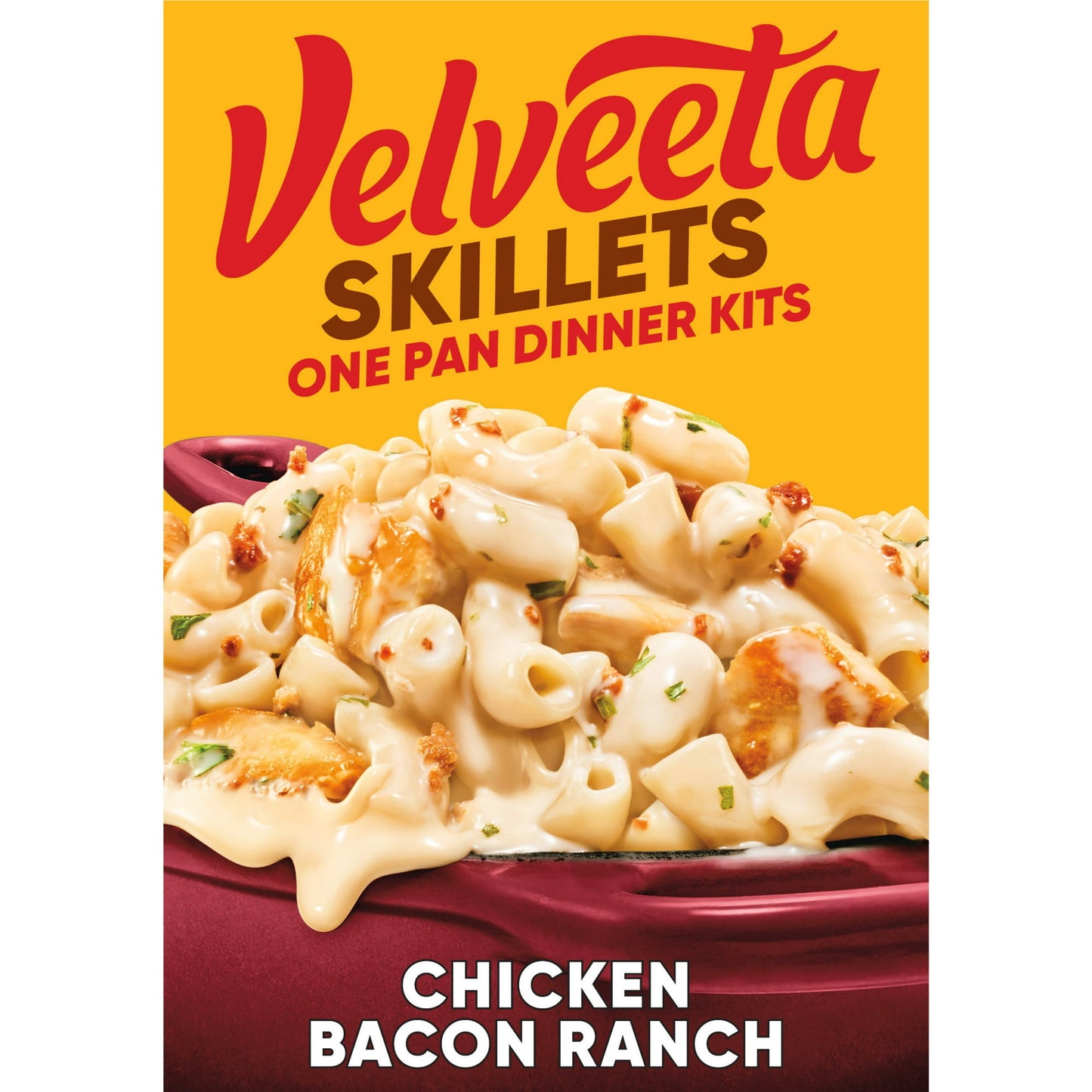 Velveeta Skillets Chicken Pasta Dinner Kit with Bacon & Ranch, 11.5 oz Box, Pack of 4