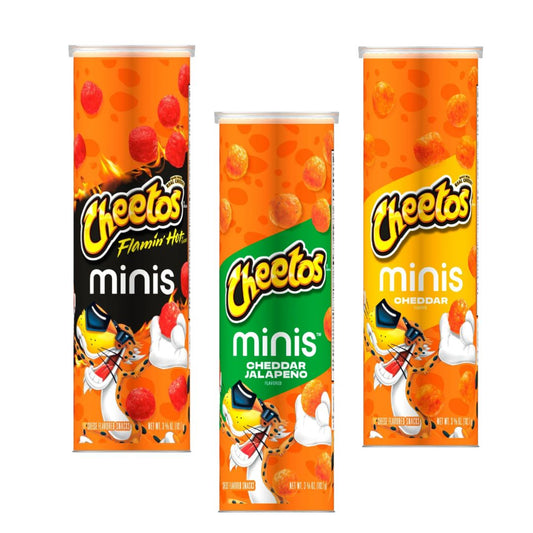 Cheetos Minis 3-Flavor Variety Pack – Cheddar, Flamin’ Hot, Cheddar Jalapeño