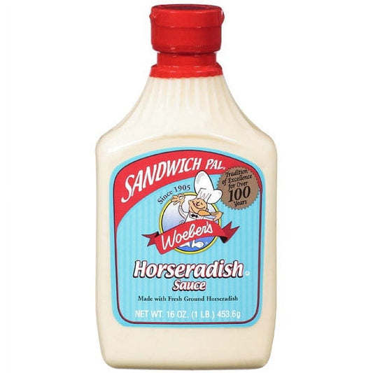 Woeber's Sandwich Pal Horseradish Sauce, 16 oz Squeeze Bottle