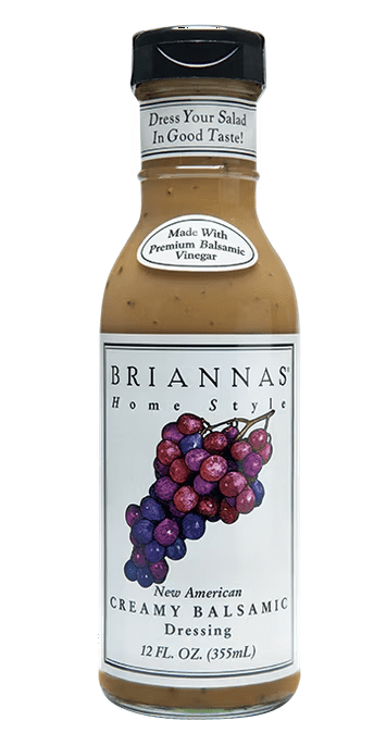 BRIANNAS Home Style New American Creamy Balsamic Salad Dressings, Gluten-Free, 12 fl oz (Pack of 2)