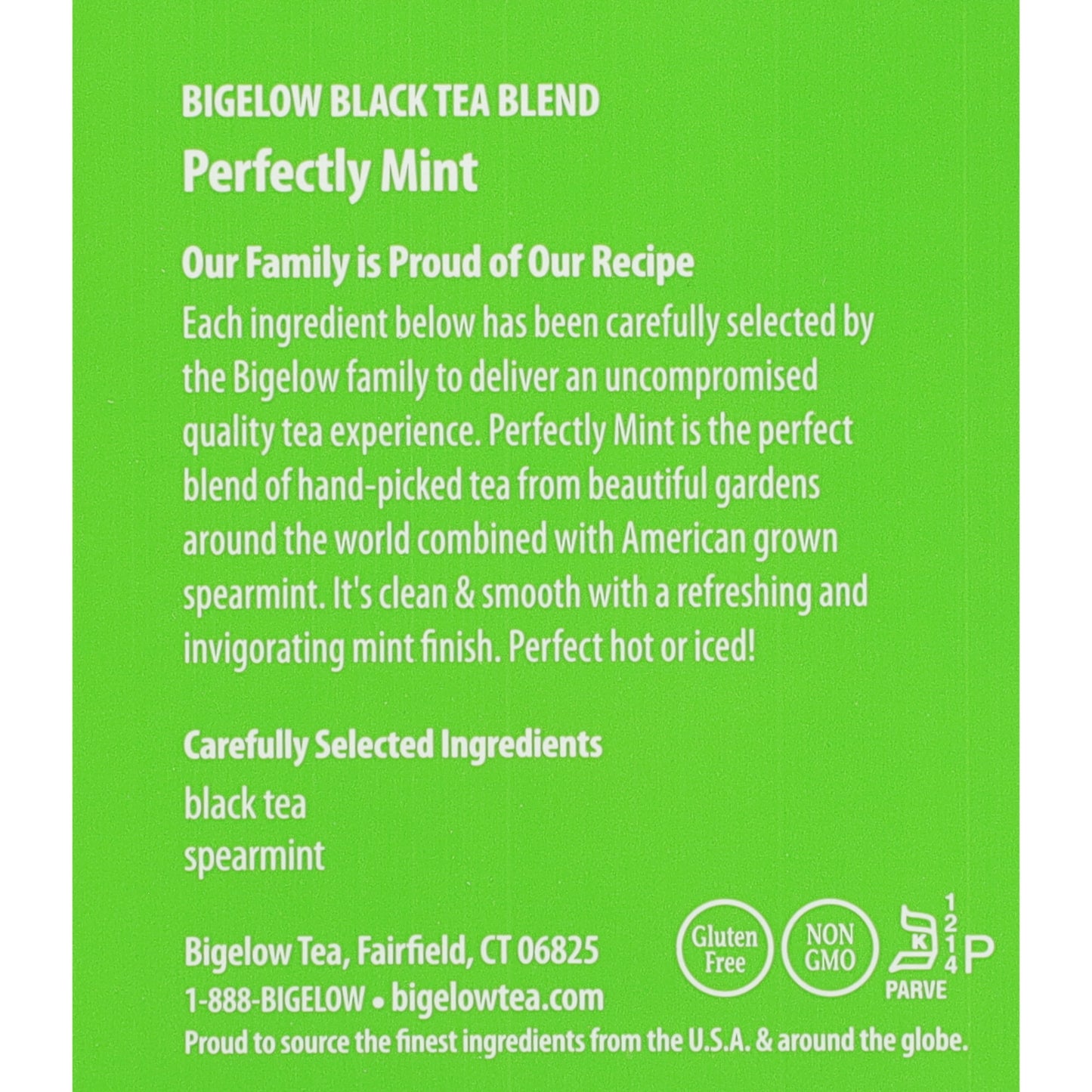Bigelow Perfectly Mint, Black Tea Bags, 20 Count, 1.18 oz