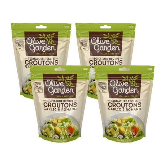 Olive Garden, Seasoned Croutons, Garlic and Romano, 5 oz Bag (Pack of 4)