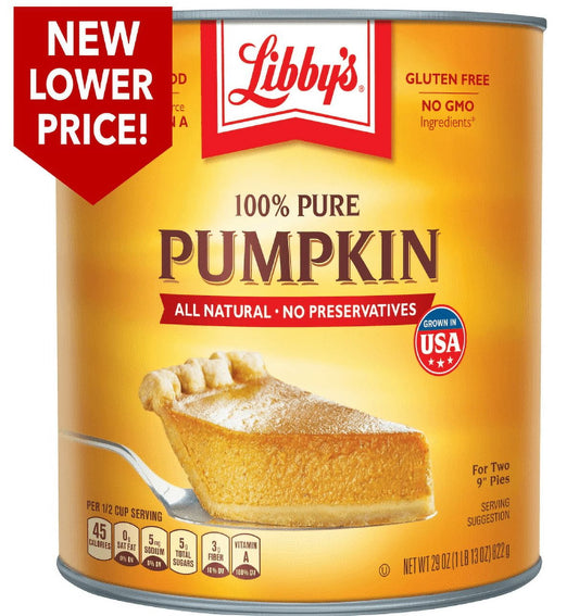 Libby's 100% Pure Canned Pumpkin All Natural No Preservatives, 29 oz (Pack of 4)