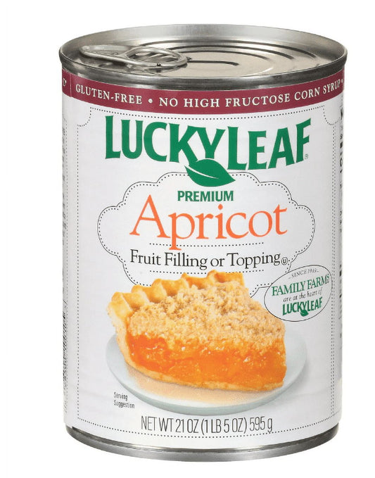 Lucky Leaf Apricot Pie Fruit Filling & Topping - 21 oz (Pack of 2)
