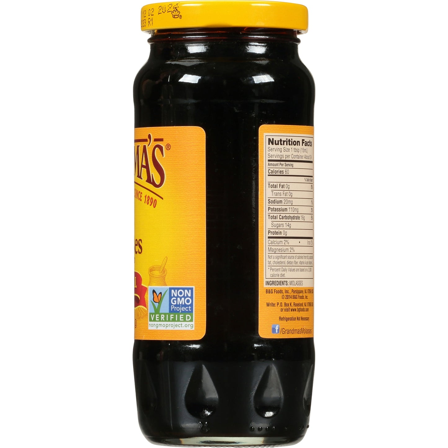 Grandma's Original Molasses, Unsulphured, 12 fl oz Jar (Pack of 2)