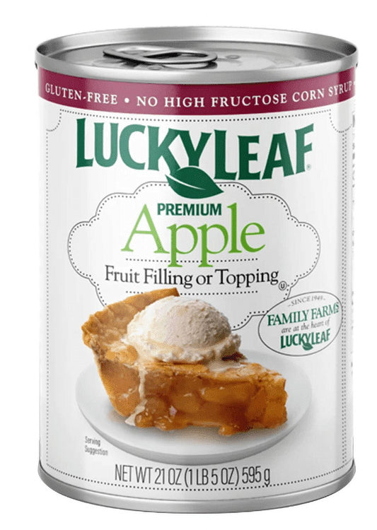 Lucky Leaf Premium Apple Fruit Filling and Topping, 21 oz Can (Pack of 4 )