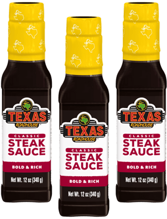 Texas Roadhouse Classic Steak Sauce, Bold & Rich, 3-Pack 12 fl. oz. Bottles