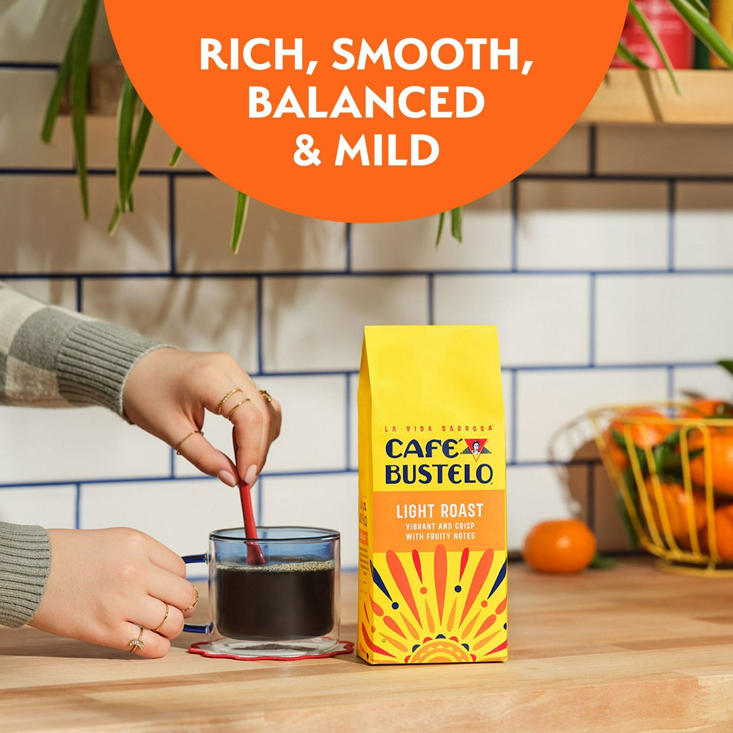 Cafe Bustelo Light Roast Ground Coffee, 11 oz Bag