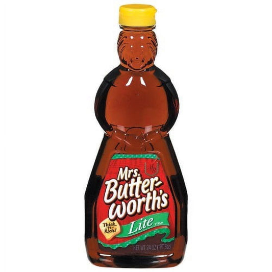 Mrs. Butterworths Lite Syrup 24 Fl Oz Plastic Bottle (Pack of 3)