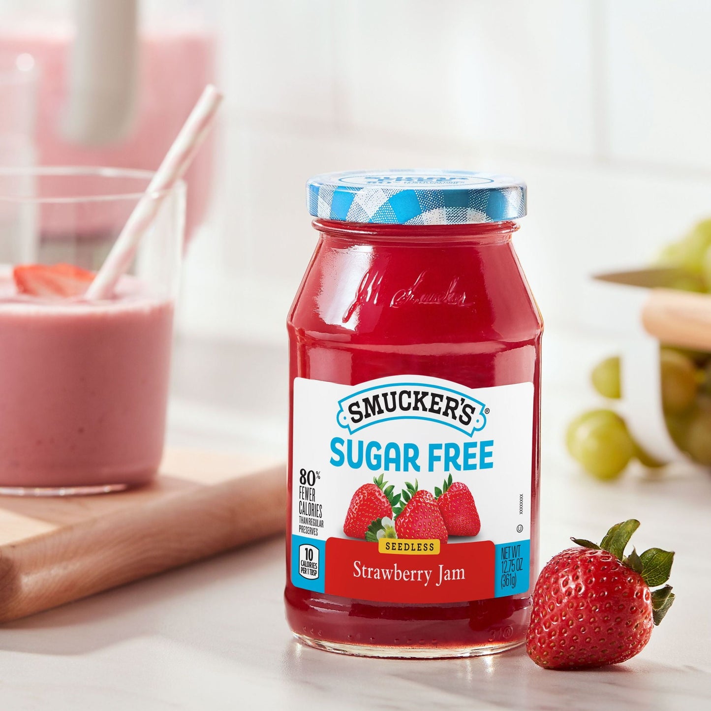 Smucker's Sugar Free Seedless Strawberry Jam with Splenda Brand Sweetener, 12.75 Ounces (Pack of 2)