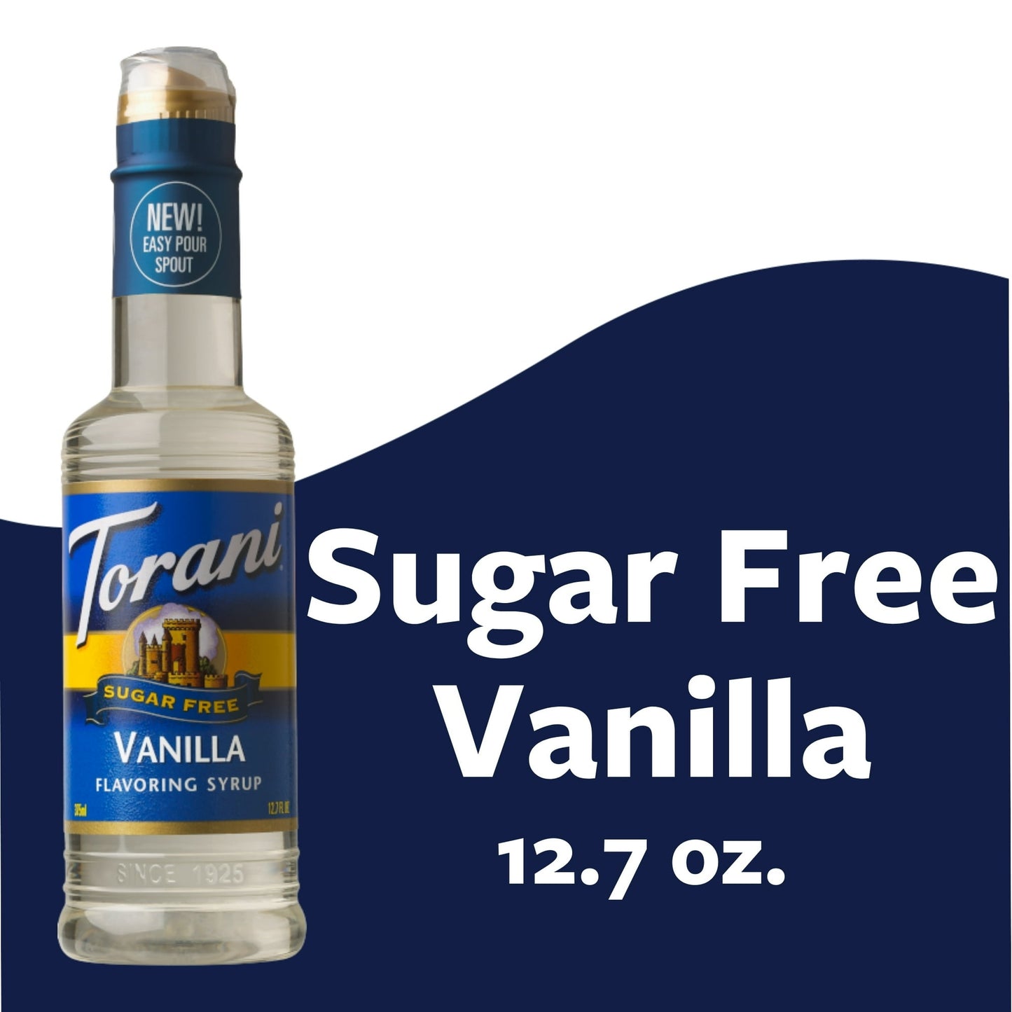 Torani Sugar-Free Vanilla Syrup, Authentic Coffeehouse Syrup, 12.7 oz (Pack of 4)