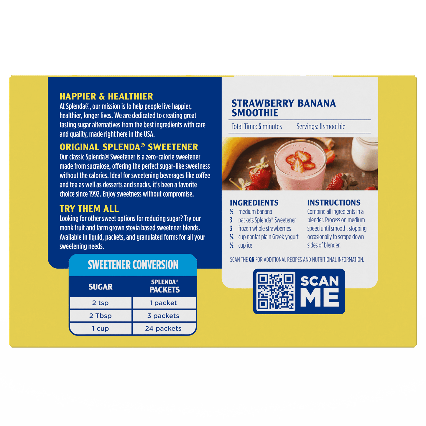 Splenda Zero Calorie Sweetener, Sugar Substitute Packets - 100CT (Pack of 2)