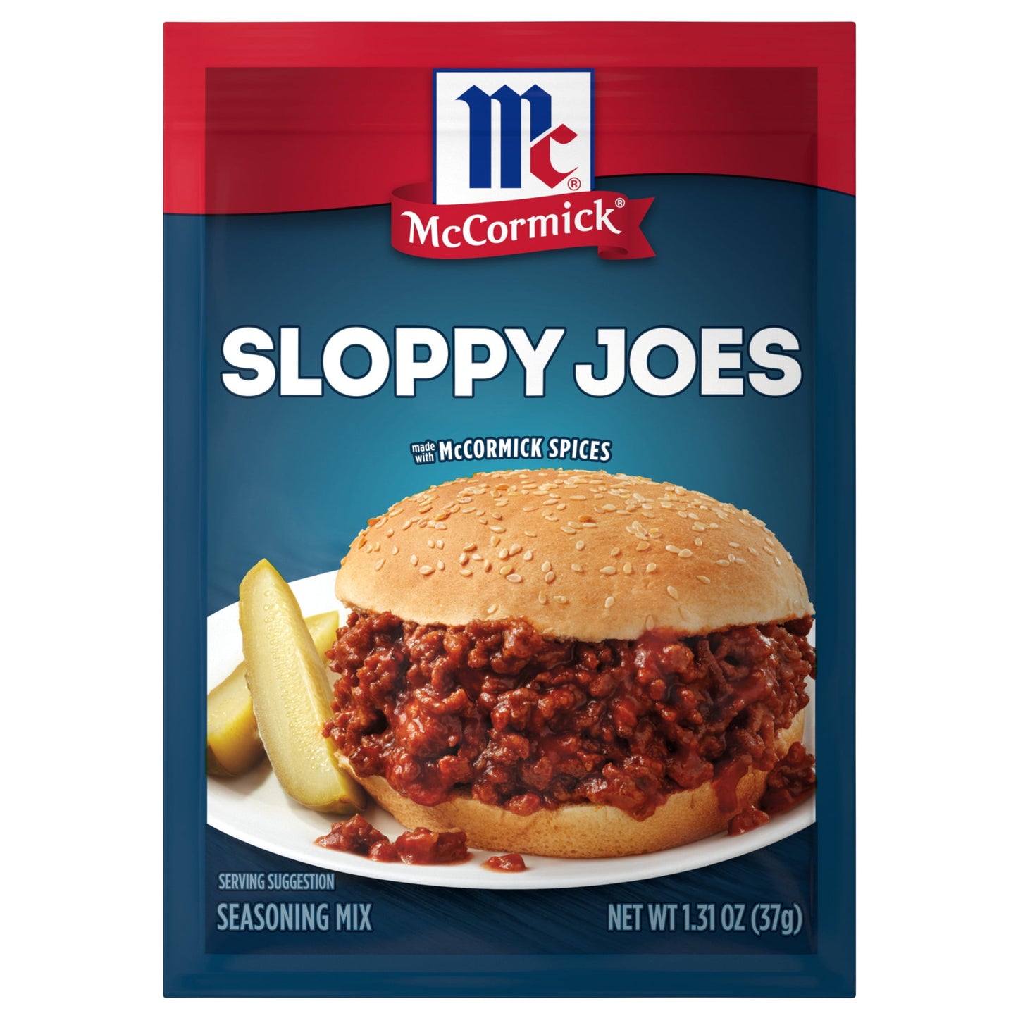 McCormick Sloppy Joes Seasoning Mix, 1.31 oz (Pack of 3) – Classic Sloppy Joe Sauce Mix for Ground Beef or Turkey, Easy Family Dinner Meal Kit