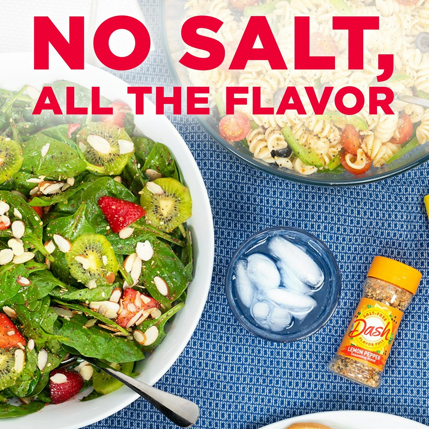 Dash Lemon Pepper Seasoning Blend, Kosher, Salt-Free, 2.5 oz Shaker (Pack of 4)