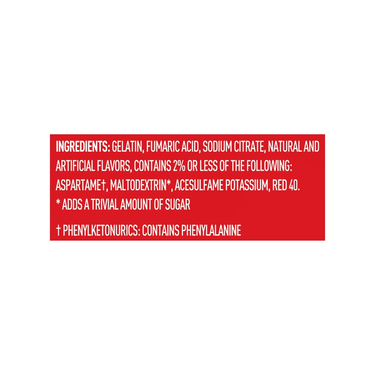 Starburst Sugar-Free Cherry Gelatin Mix, 8 Servings, 0.62 oz Cardboard Box (Pack of 5)