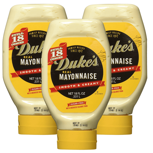 Duke's Real Mayonnaise, 18oz Easy Squeeze Bottle (Pack of 3)