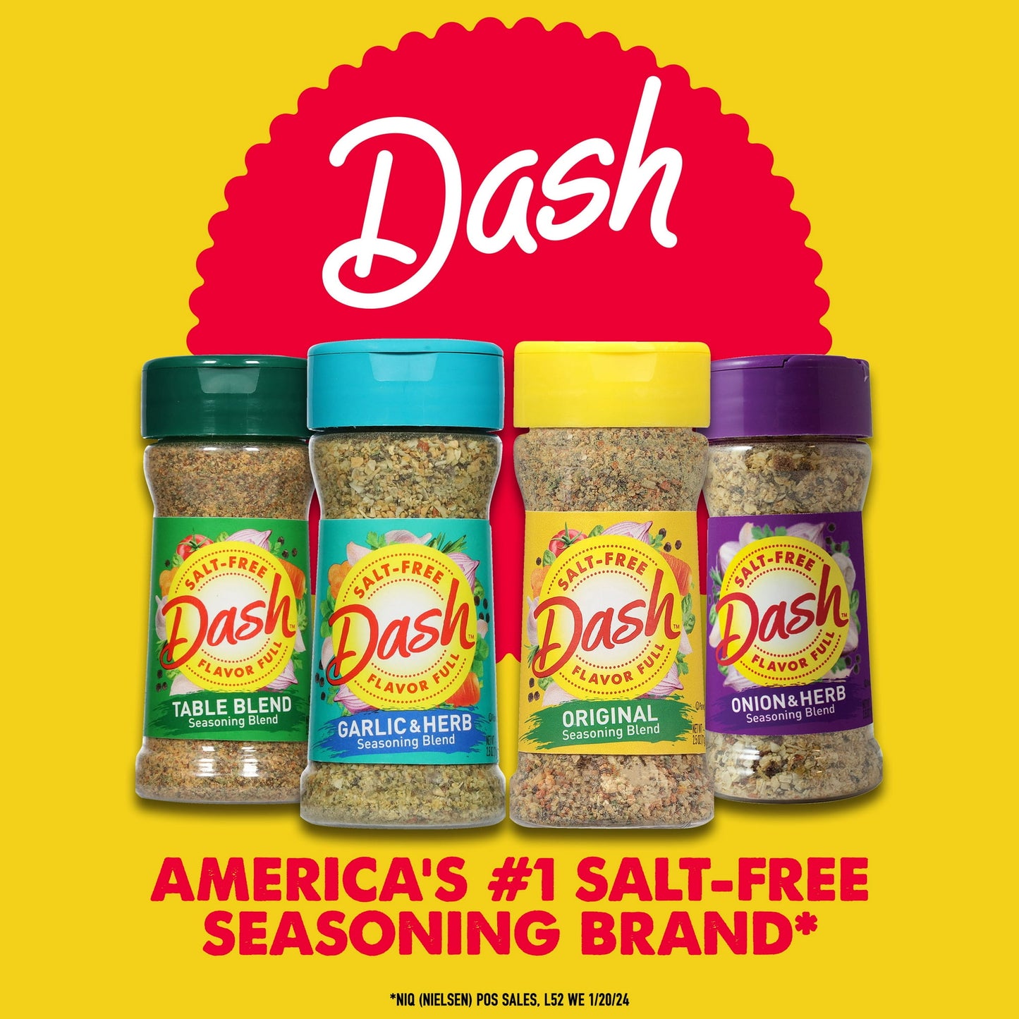 Dash Original Seasoning Blend, Salt free, Kosher, 2.5 oz (Pack of 2)