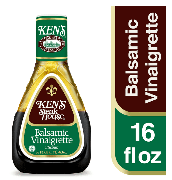 Ken's Steak House Balsamic Vinaigrette Dressing 16 oz (Pack of 4)