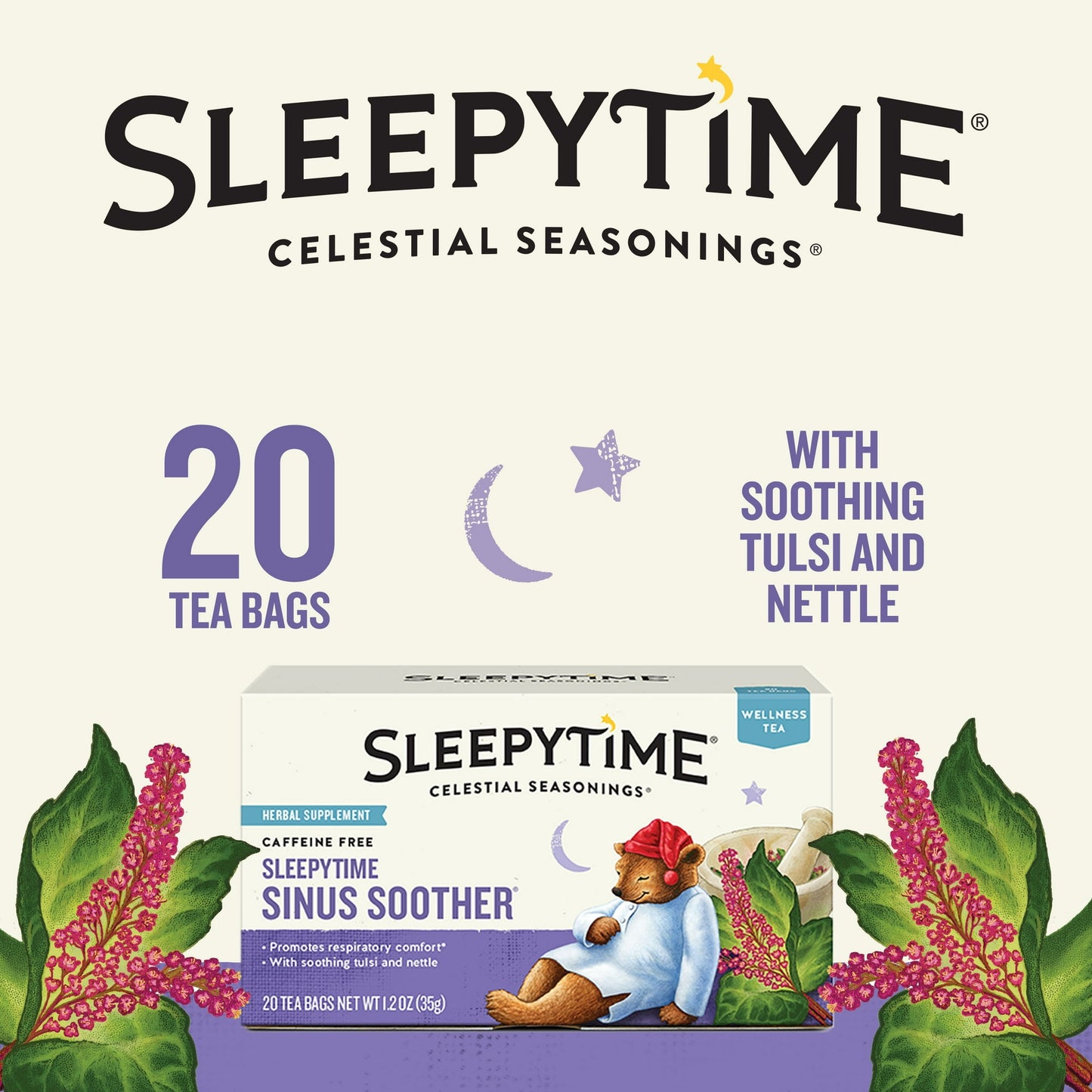 Celestial Seasonings Sleepytime Wellness Sinus Soother Herbal Tea Bags (20 Count)