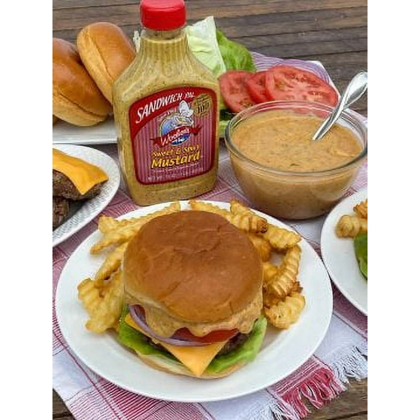 Woeber's Sandwich Pal Sweet and Spicy Mustard, 16 oz.