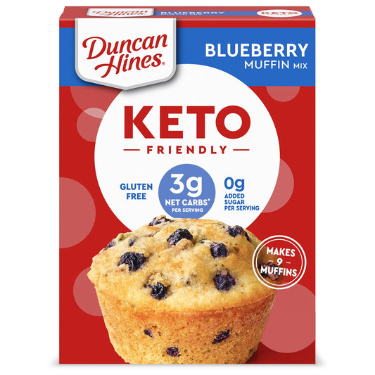 Duncan Hines Keto Friendly Blueberry Muffin Mix, 8.5 oz, Pack of 4
