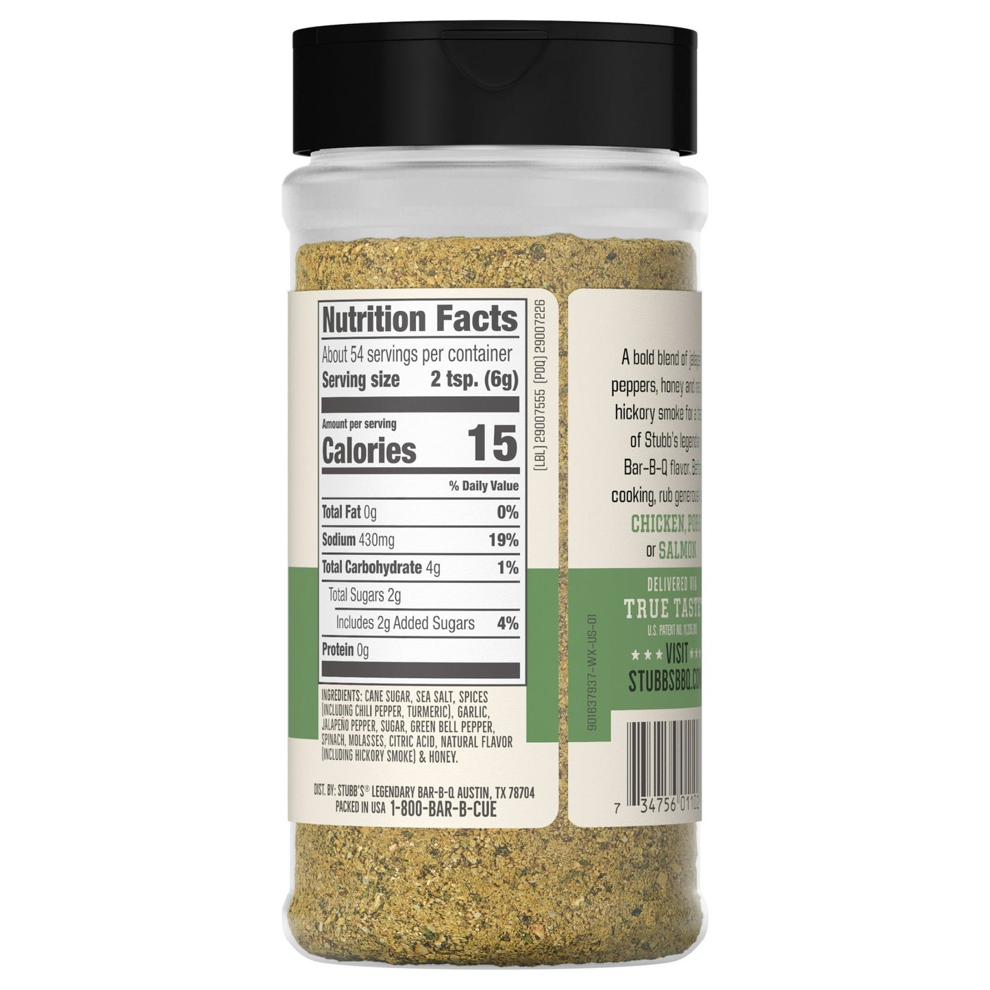 Stubb's Sweet Jalapeno Rub, 11.4 oz Bottle (Pack of 2)