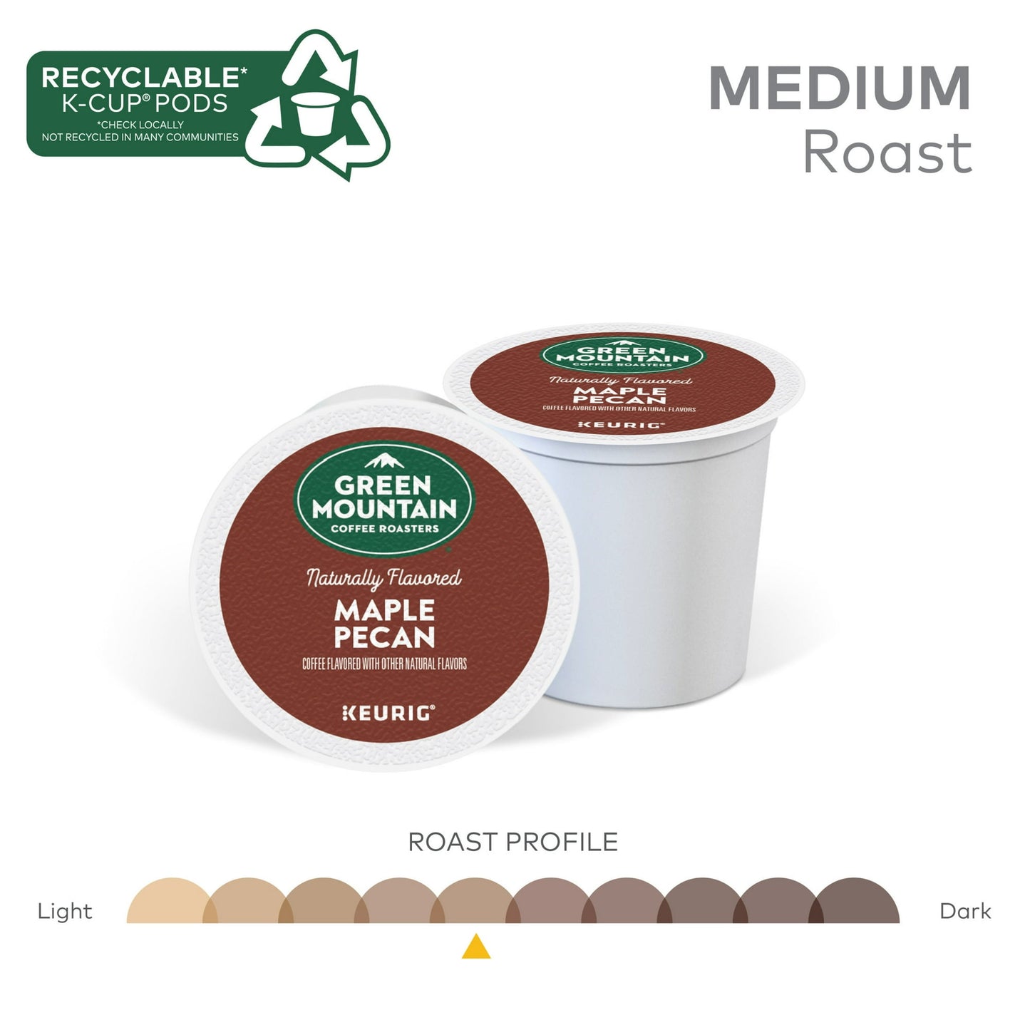 Green Mountain Coffee Roasters, Maple Pecan Light Roast K-Cup Coffee Pods, 24 Count