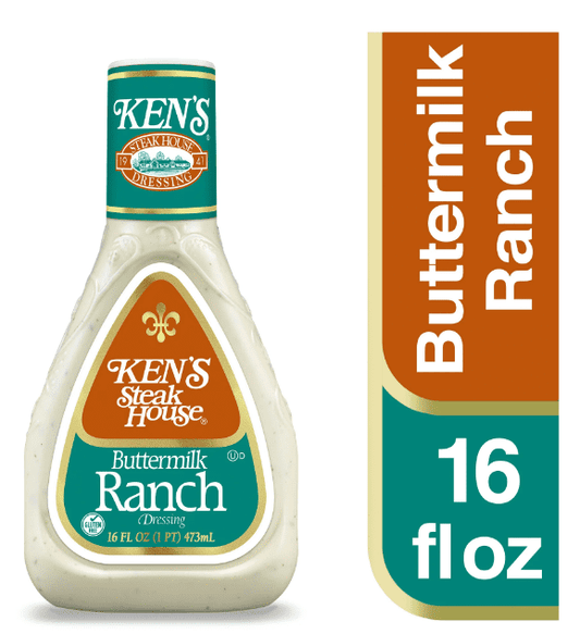 Ken's Steak House Buttermilk Ranch Salad Dressing 16 fl oz (Pack of 4)