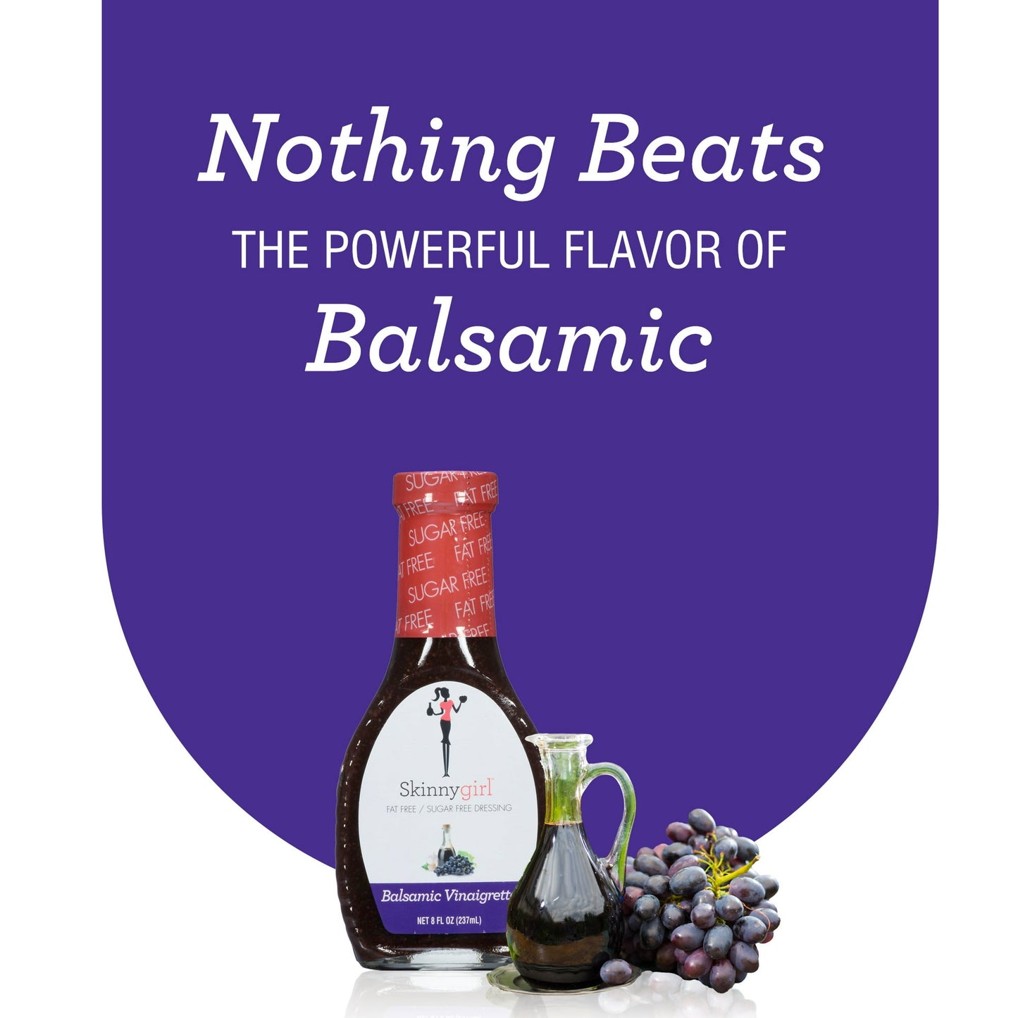 Skinnygirl Balsamic Vinaigrette Salad Dressing 8 fl. oz. Bottle (Pack of 2)